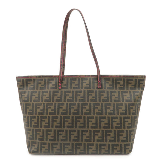 FENDI Zucca PVC Tote Bag Shoulder Bag Brown 8BH185-UZD