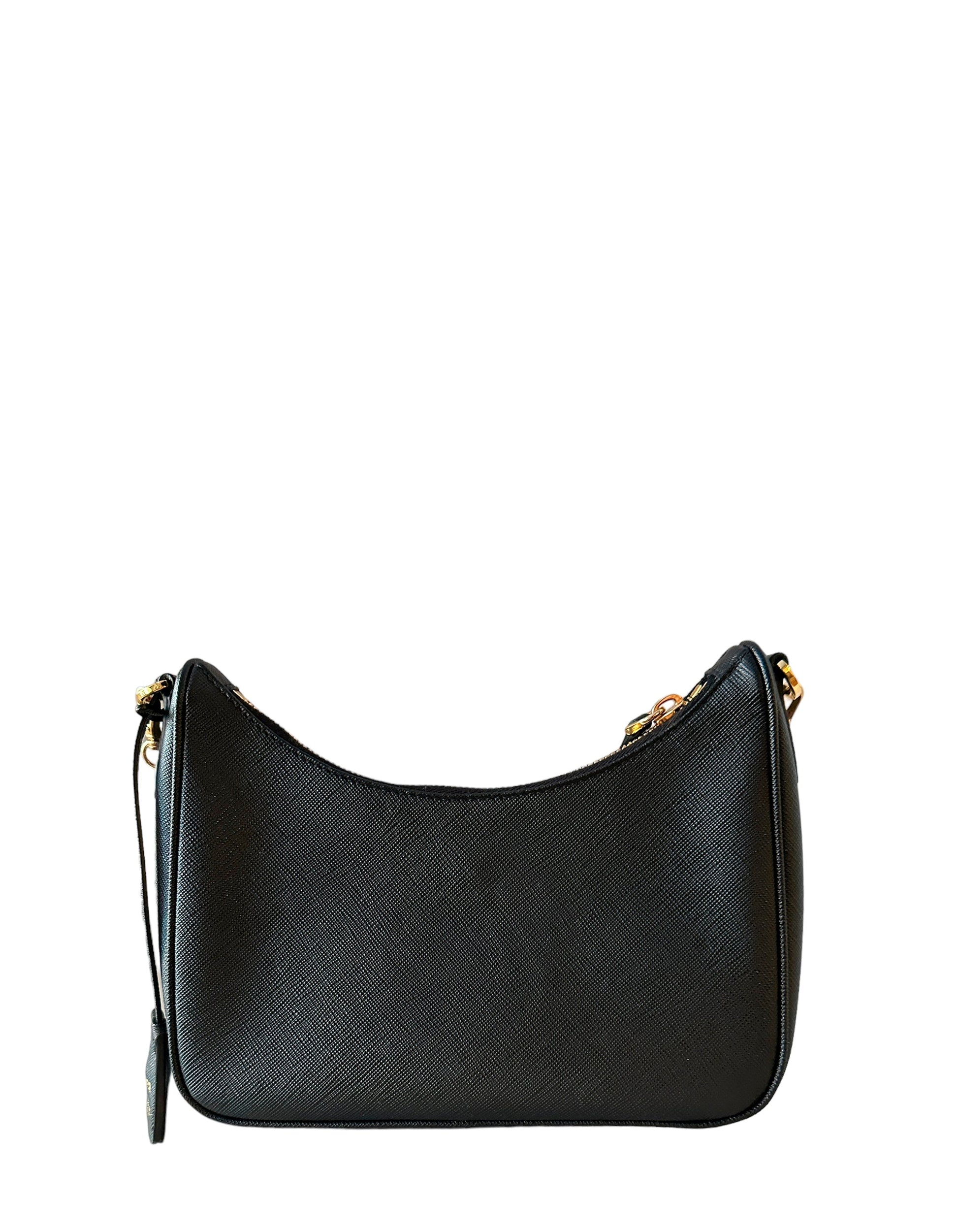 Prada Black Saffiano Lux Leather Re-Edition 2005 Crossbody Bag