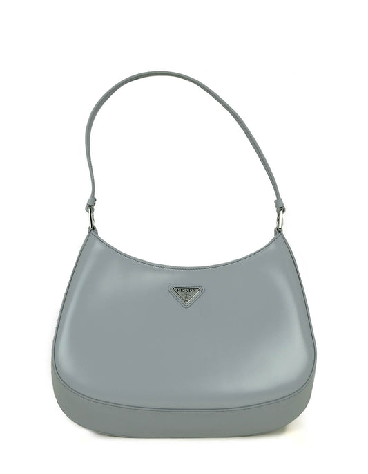 Prada 2021 Cornflower Blue Brushed Calfskin Cleo Shoulder Bag