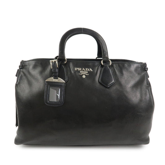 PRADA Logo Nappa Leather 2Way Bag Hand Bag Shoulder Bag Black