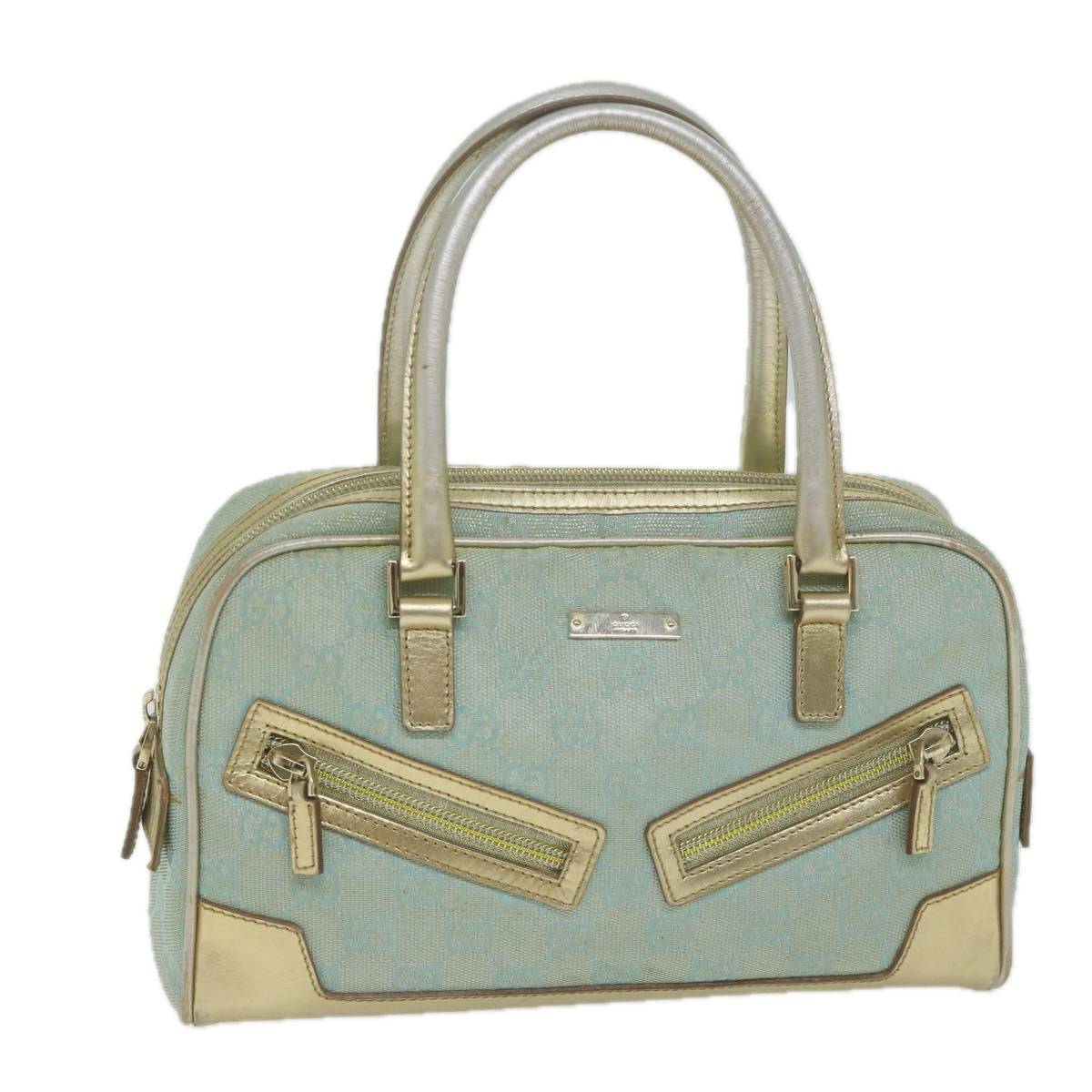 Gucci Leather Canvas Handbag