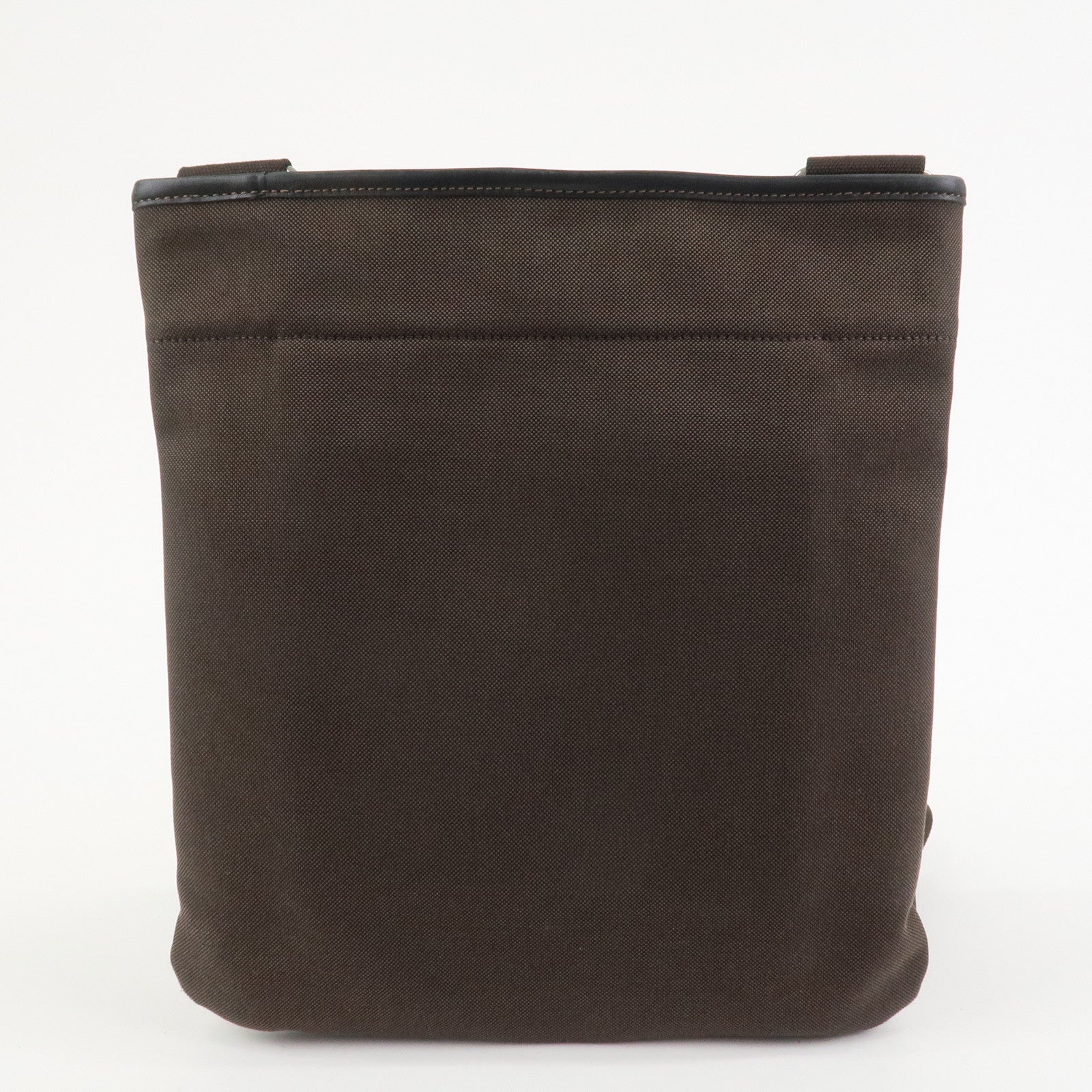 PRADA Logo Jacguard Shoulder Bag Crossbody Bag Brown VA0655