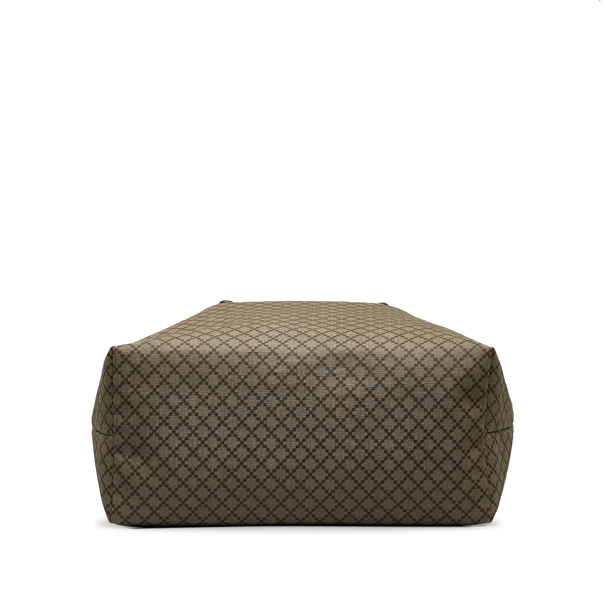 Gucci Brown Leather Canvas Tote Style 15