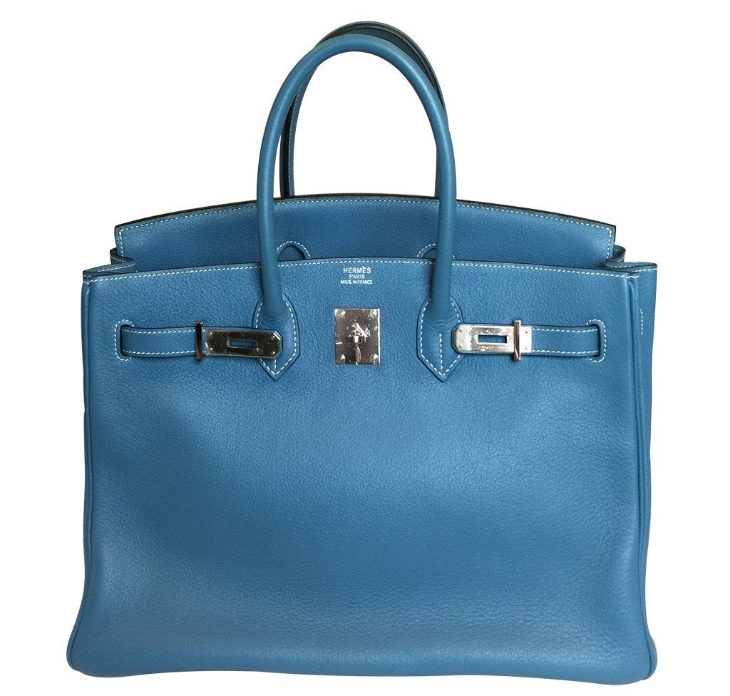 HermesBlue Jean Birkin 35cm Bag PHW