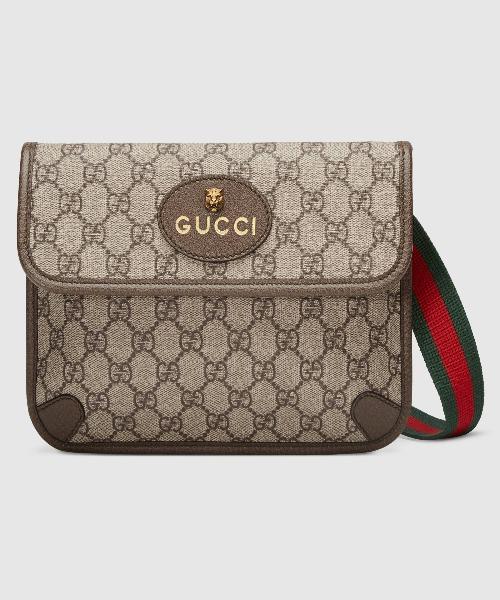 Gucci Monogram Nylon Leather Canvas Crossbody