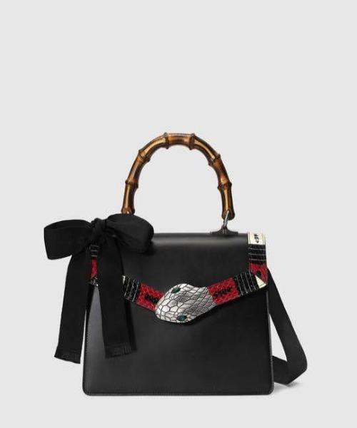 Gucci Monogram Leather Top Handle Crossbody