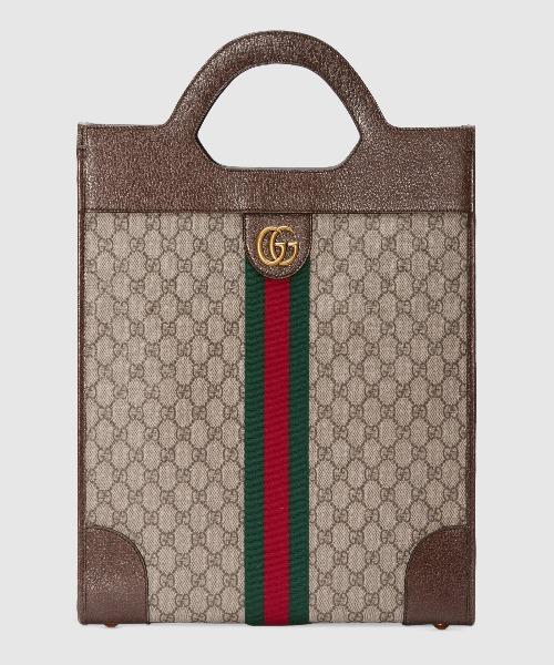 Gucci Monogram Leather Canvas Tote