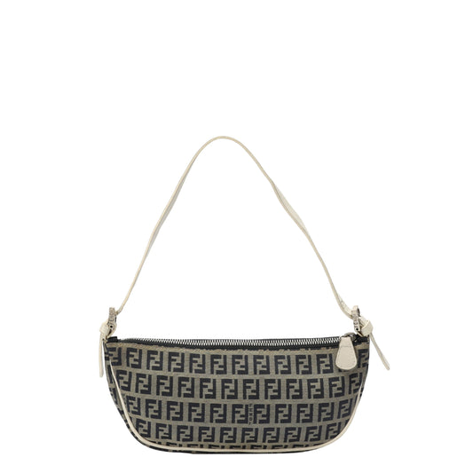 Fendi Zucchino Logo Mini Baguette
