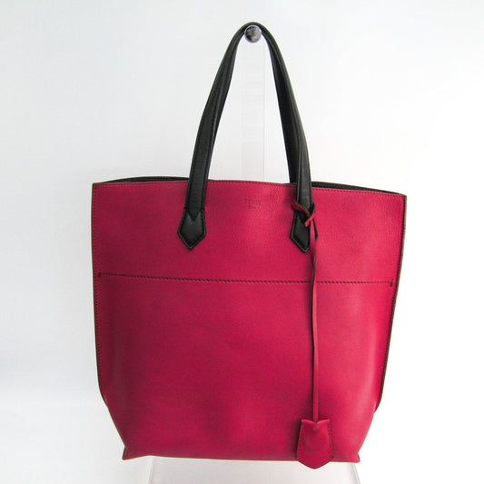 Fendi Fuchsia Leather All In Shopping Tote Bag ( )