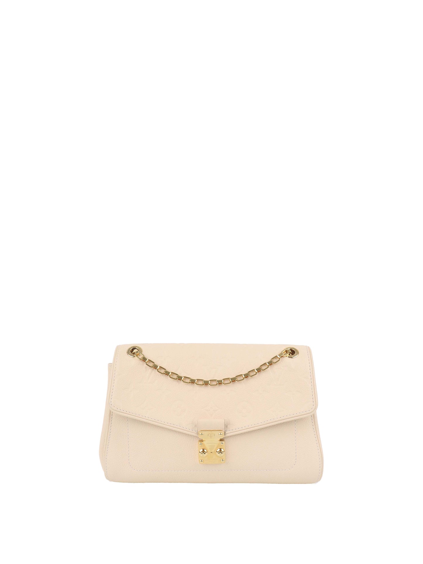 Louis Vuitton Cream Monogram Empreinte Saint Germain PM Bag.