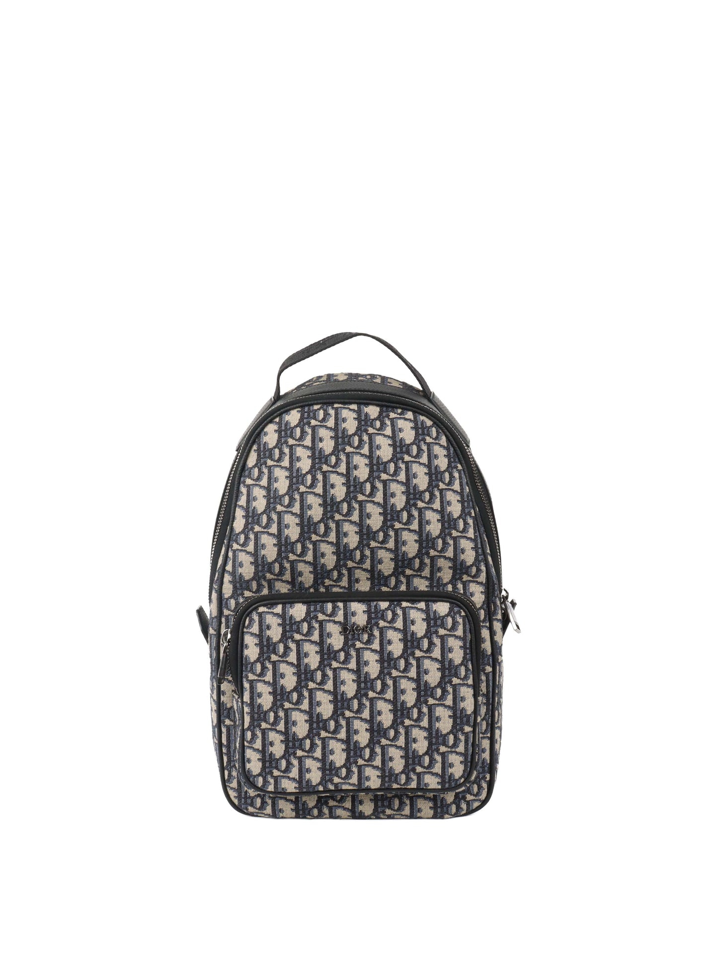 Dior Blue Oblique Canvas Crossbody Sling Bag.