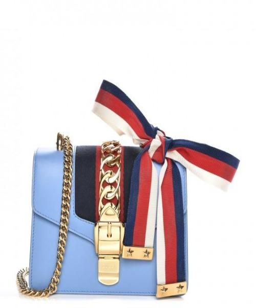 Gucci Monogram Nylon Chain Leather Crossbody