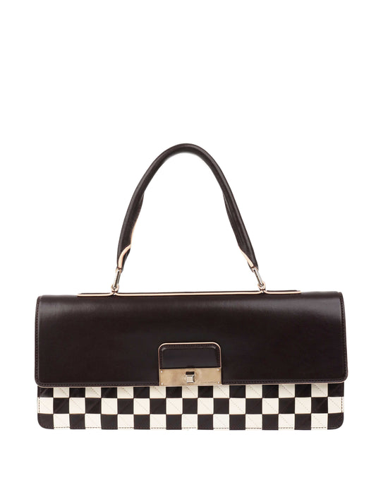 Louis Vuitton Black & White Chess Board Clutch.