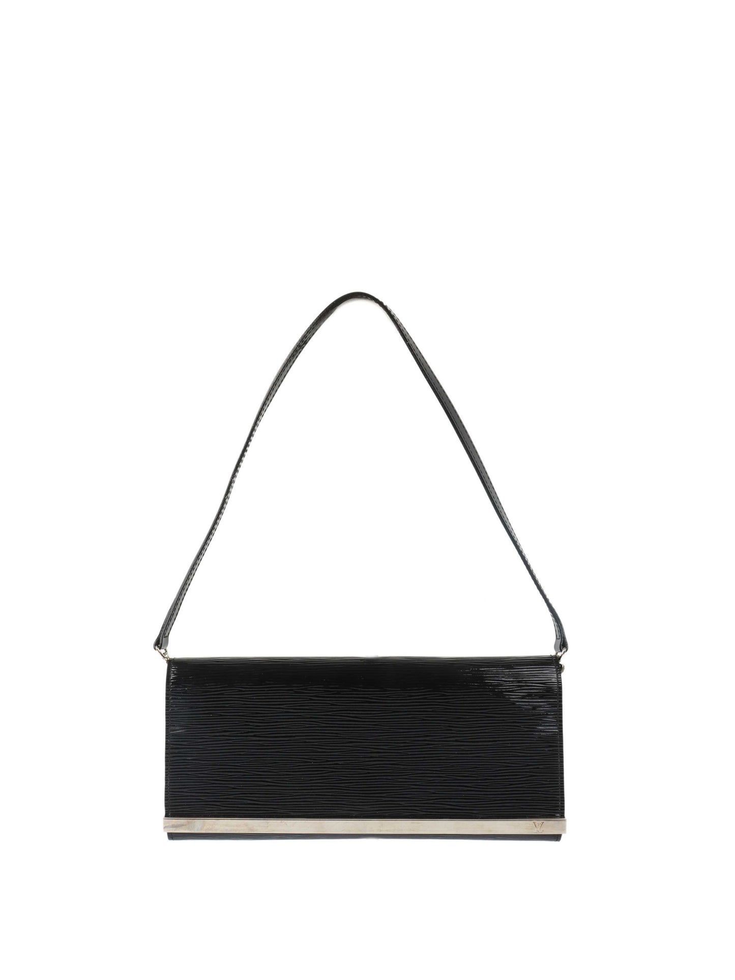 Louis Vuitton Black Patent Epi Clutch with Shoulder Strap.