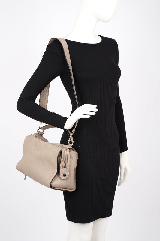 Fendi Womens Celeria Ray Handbag Beige
