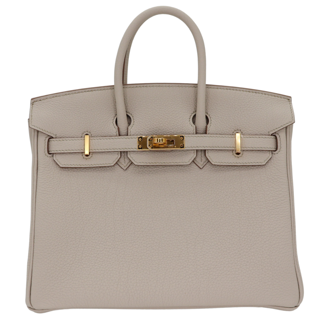 Hermes25cm Birkin Beton Togo Leather Gold Hardware
