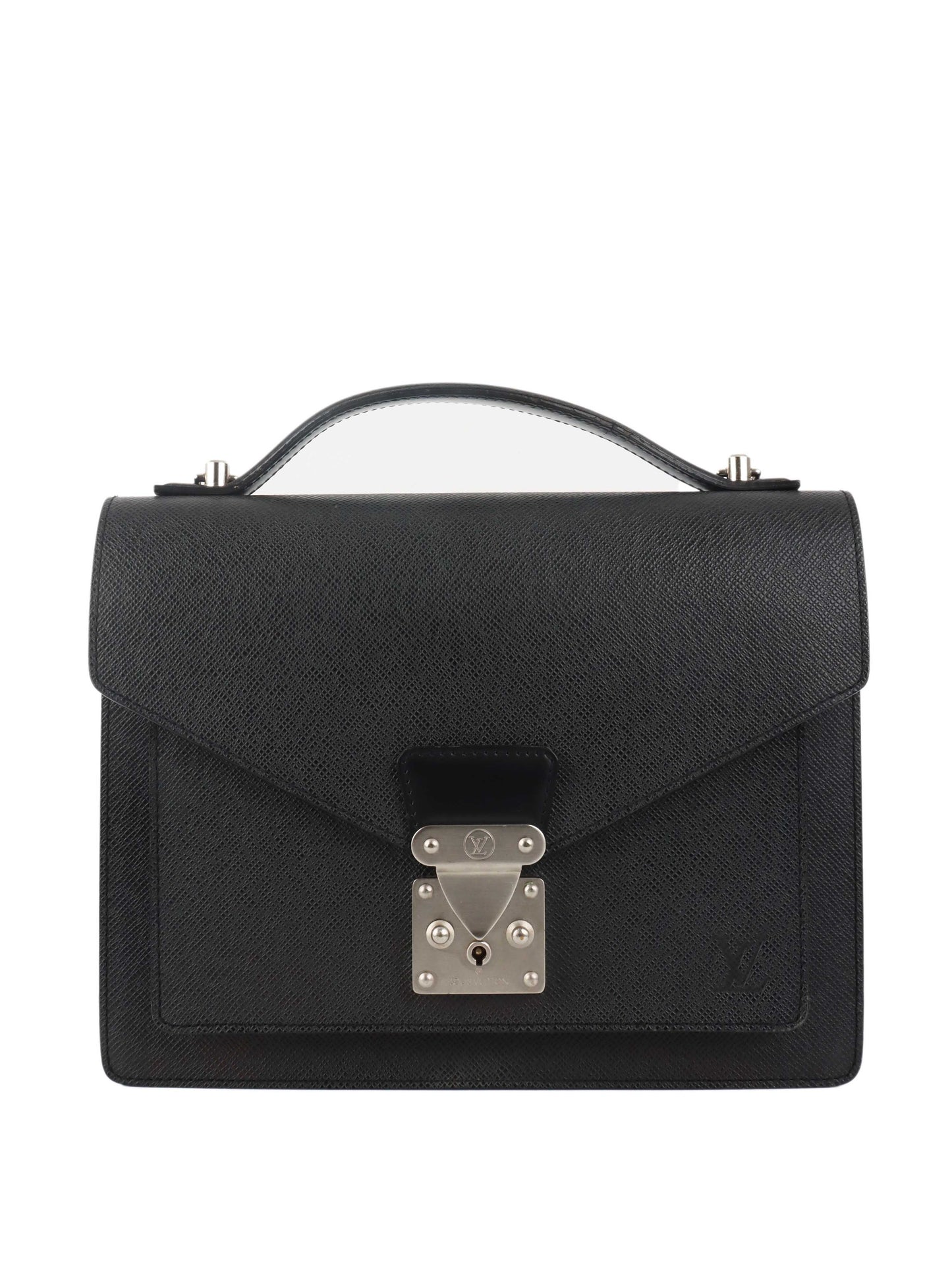 Louis Vuitton Black Monceau Messenger Bag.