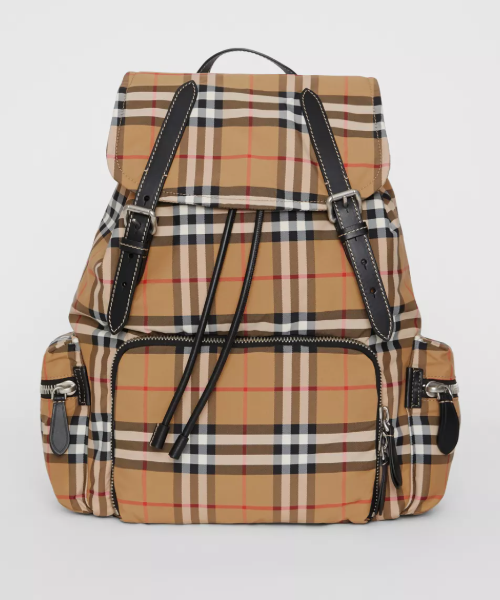 Burberry The Medium Rucksack in Check Nylon