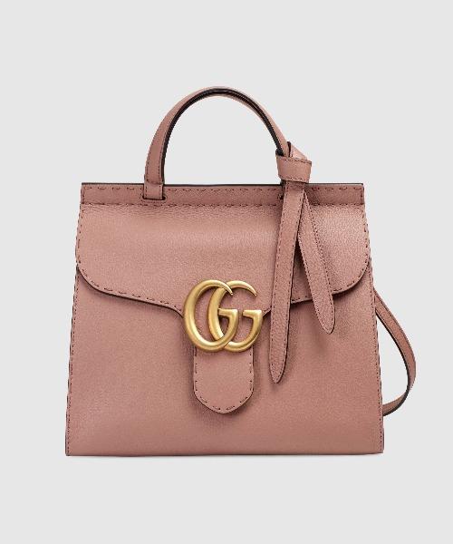 Gucci Monogram Leather Top Handle Crossbody
