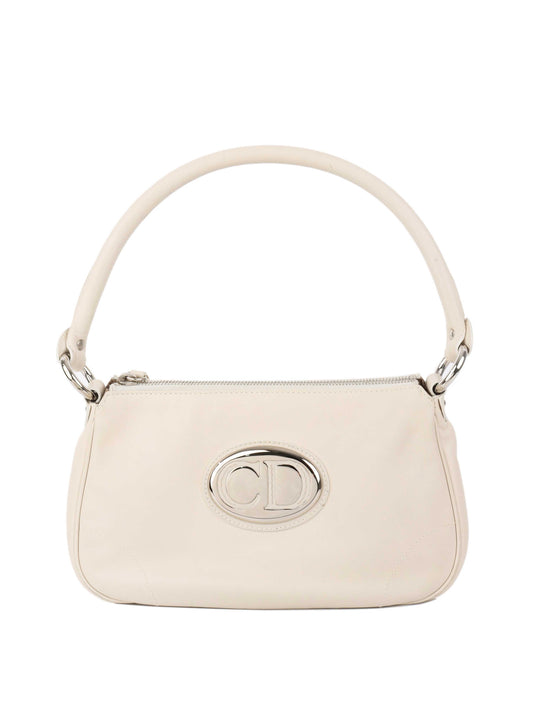 Dior White Leather Shoulder Bag.