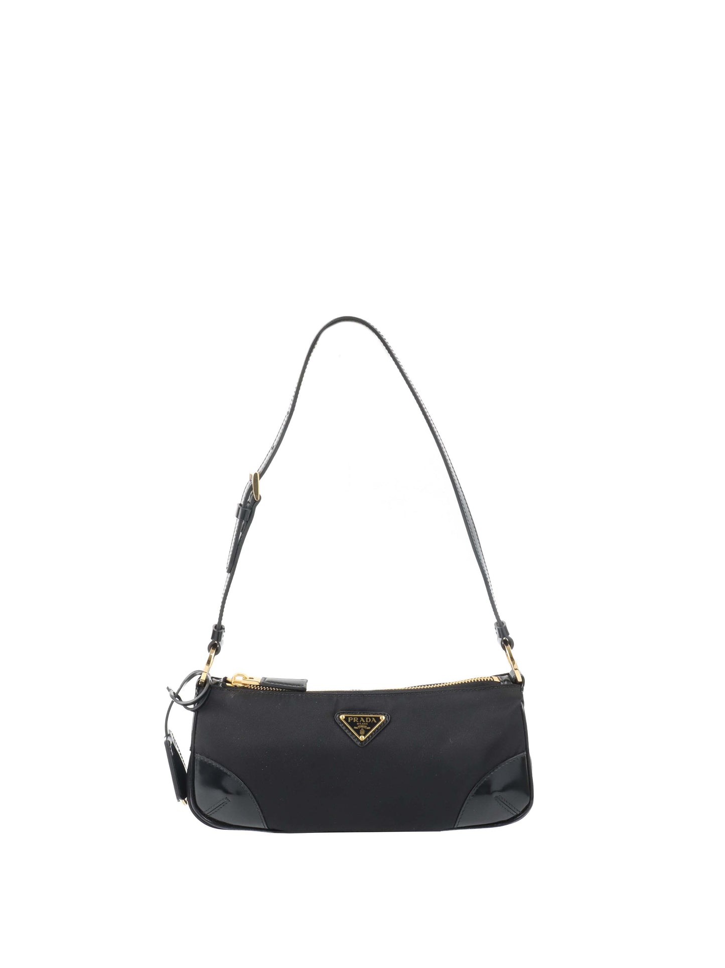 Prada Black Re-Edition 2002 Nylon Shoulder Bag.