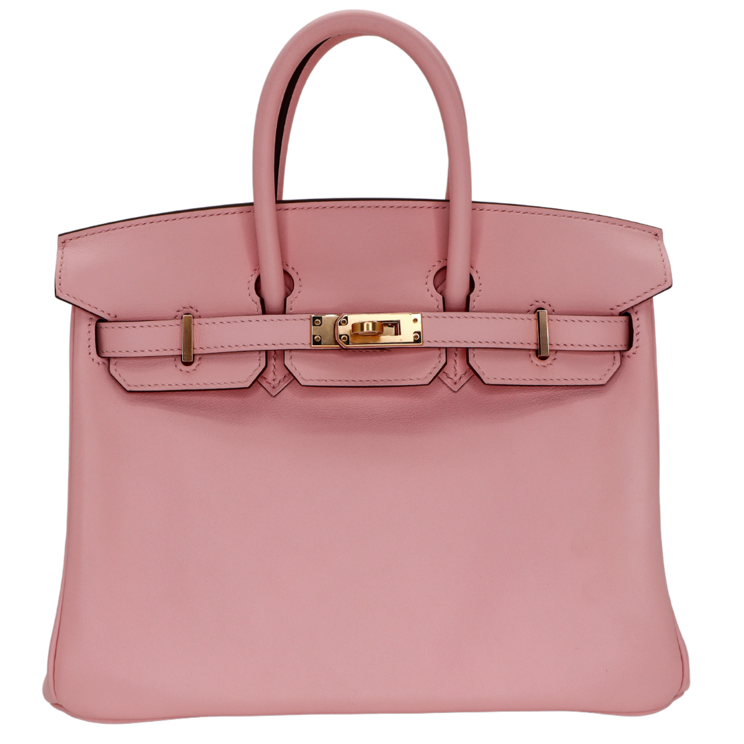 Hermes25cm Birkin HSS Rose Sakura Swift Leather Rose Gold Hardware