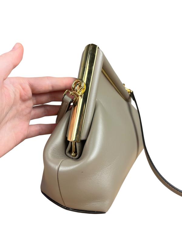 Fendi First Nappa Leather Sand Shoulder Bag