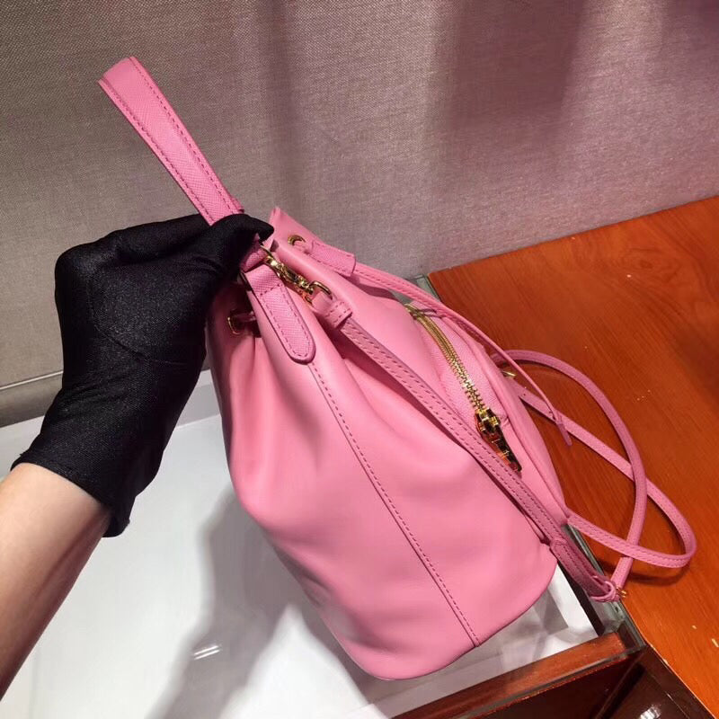 Prada Bucket Bag In Pink Calfskin
