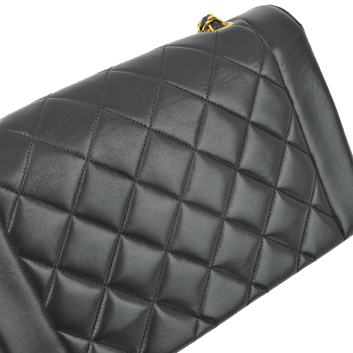 Chanel Black Lambskin Medium Diana Shoulder Bag