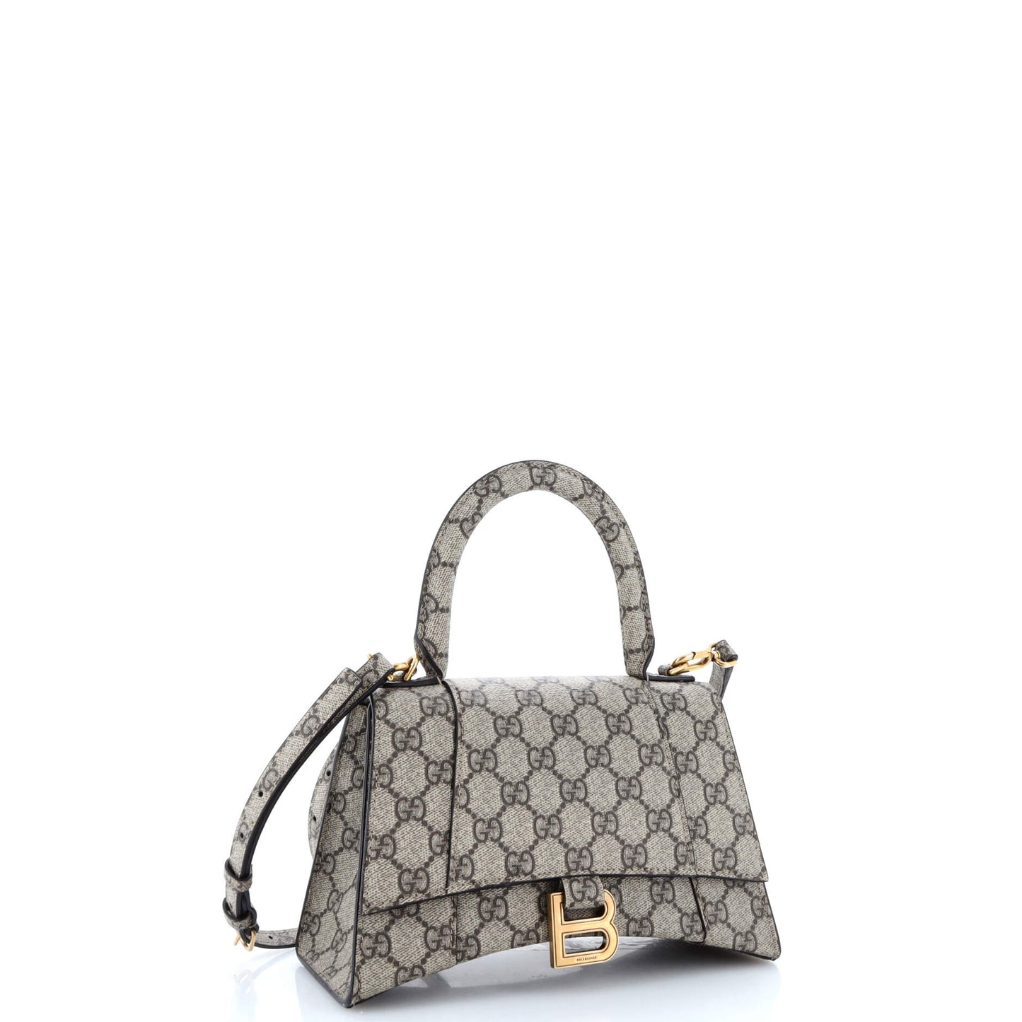x Luxury Balenciaga Trending 2026 The Hacker Project Hourglass Top Handle Bag GG Coated Canvas Small