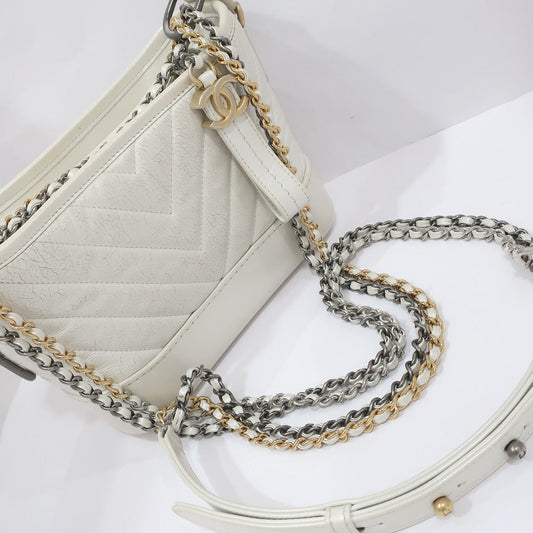 CHANEL Chain Shoulder Bag Gabriel Du Chanel Small Hobo A91810 S Light Gr GD/SV Coco Female 28th/8-digit Bag