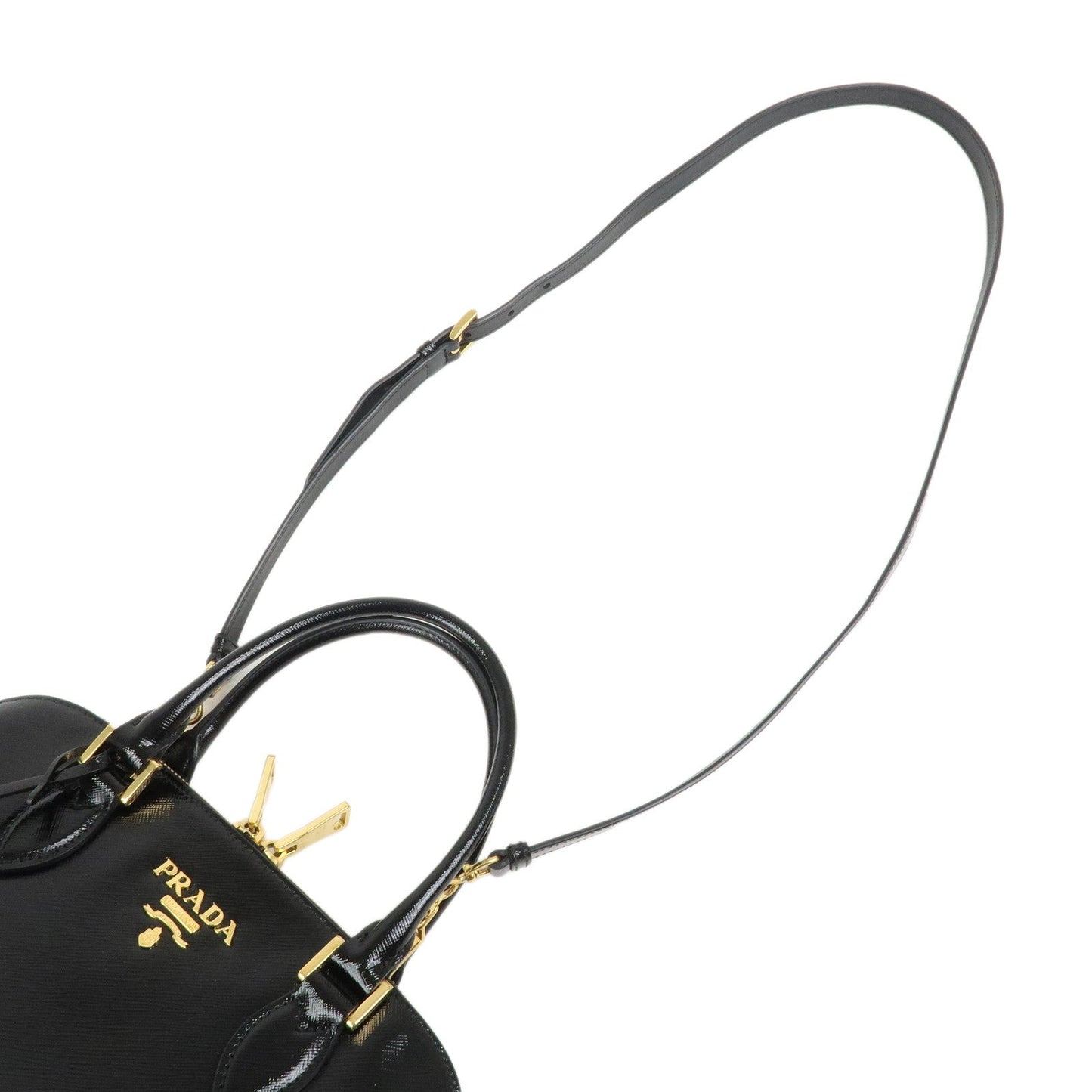 PRADA Promenade Small 2Way Bag Hand Bag Black BL0838