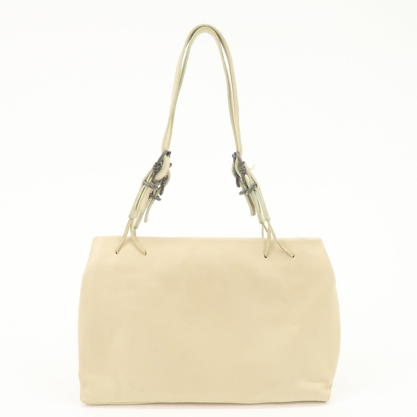 PRADA Nappa Leather Hand Bag Shoulder Bag Ivory