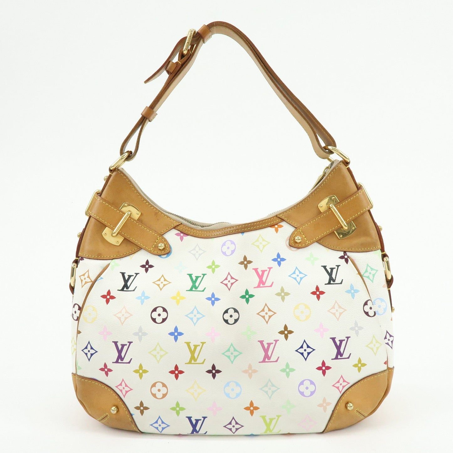 Louis Vuitton Monogram Multicolor Greta Shoulder Bag Blanc M40195