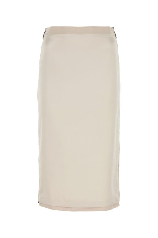 Fendi Woman Light Pink Satin Skirt