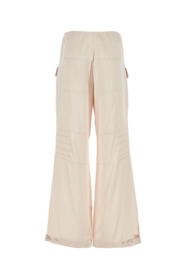 Fendi Woman Light Pink Satin Cargo Pant