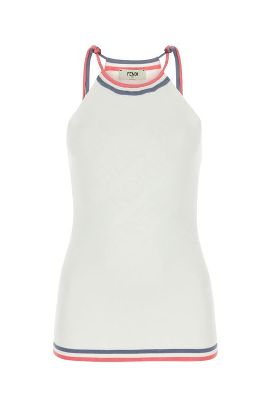 Fendi Woman Ivory Viscose Blend Top