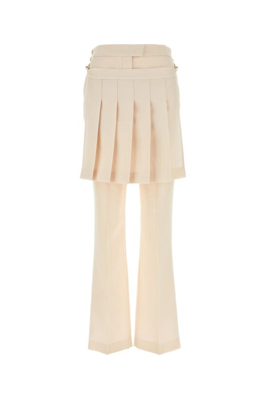 Fendi Woman Ivory Wool Pant