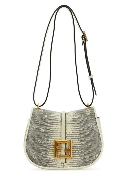 Fendi Woman White Leather Mini C Mon Crossbody Bag