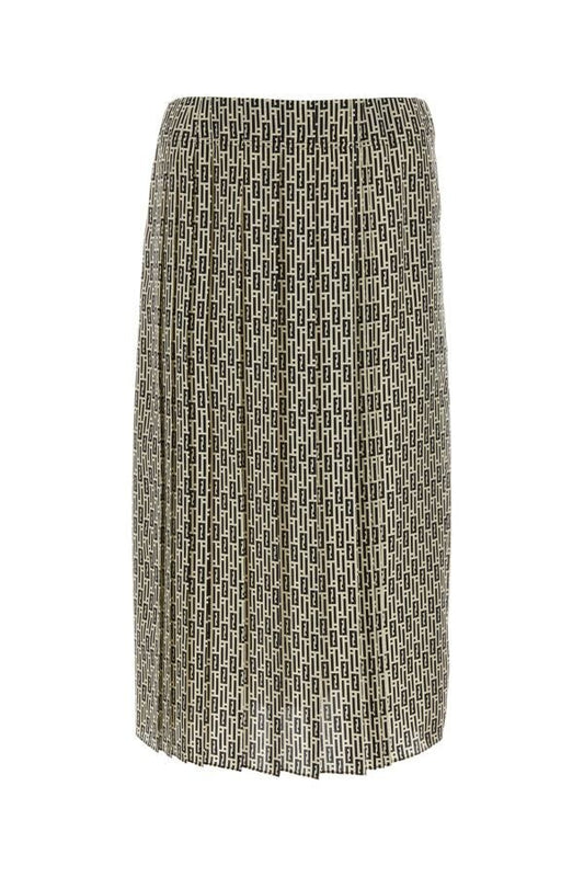 Fendi Woman Printed Silk Skirt