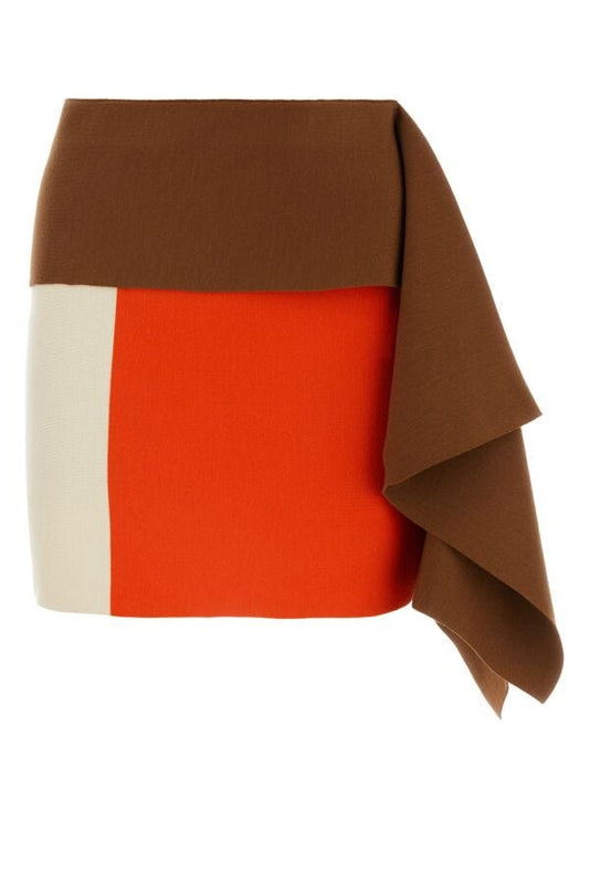Fendi Woman Multicolor Wool Mini Skirt