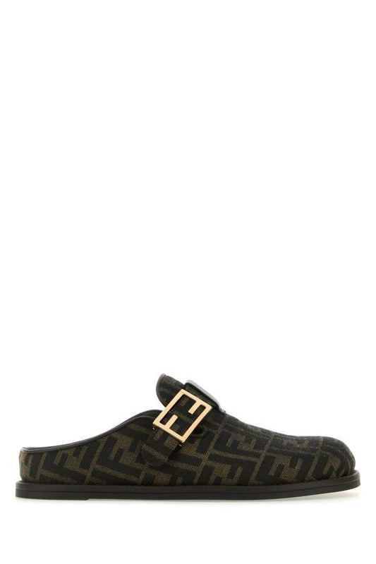 Fendi Woman Embroidered Fabric Fendi Feel Slippers