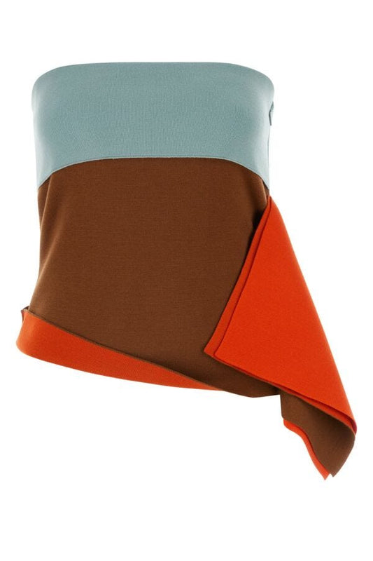 Fendi Woman Multicolor Stretch Wool Blend Top