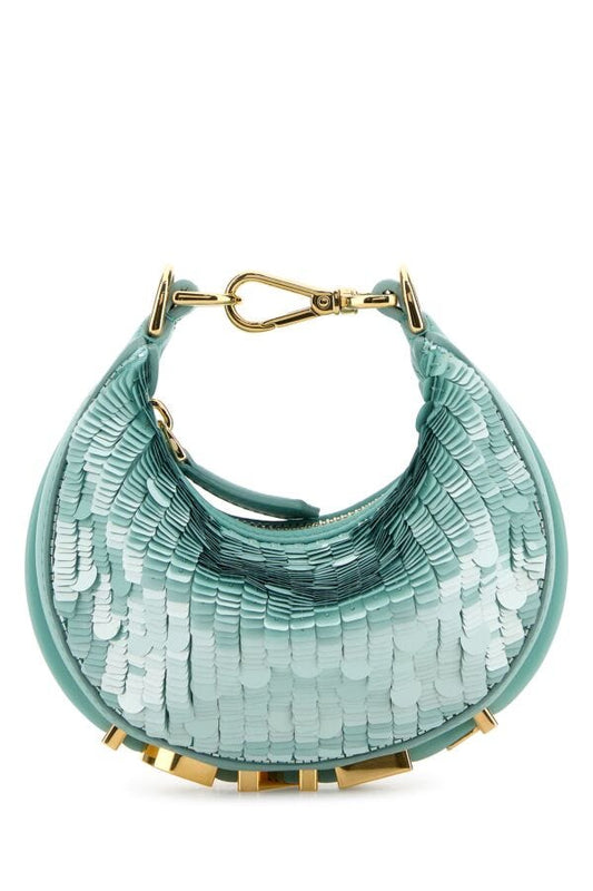 Fendi Woman Embellished Leather Nano Fendigraphy Case