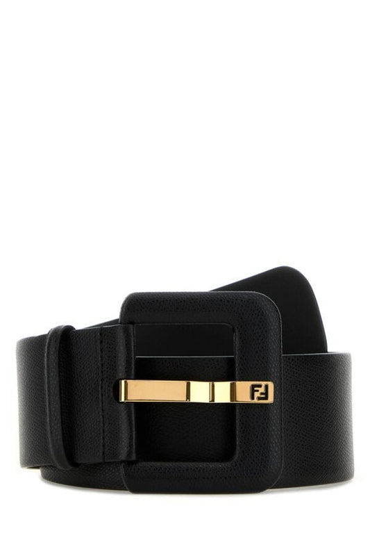 Fendi Woman Black Leather Forever Fendi Belt