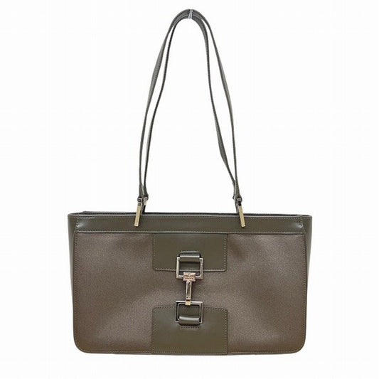 Gucci Leather Canvas Shoulder Bag