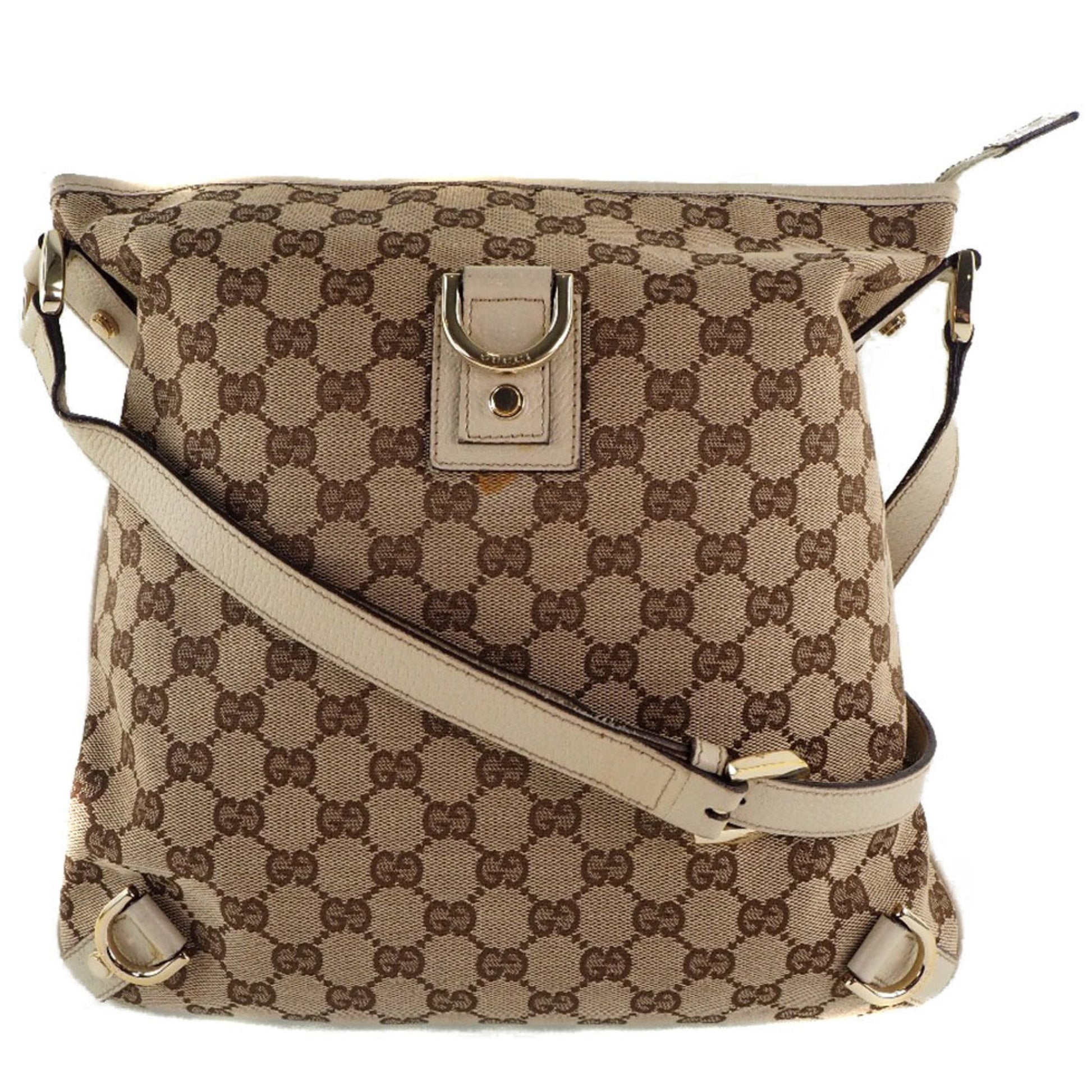 Gucci Lou Monogram Leather Canvas Crossbody