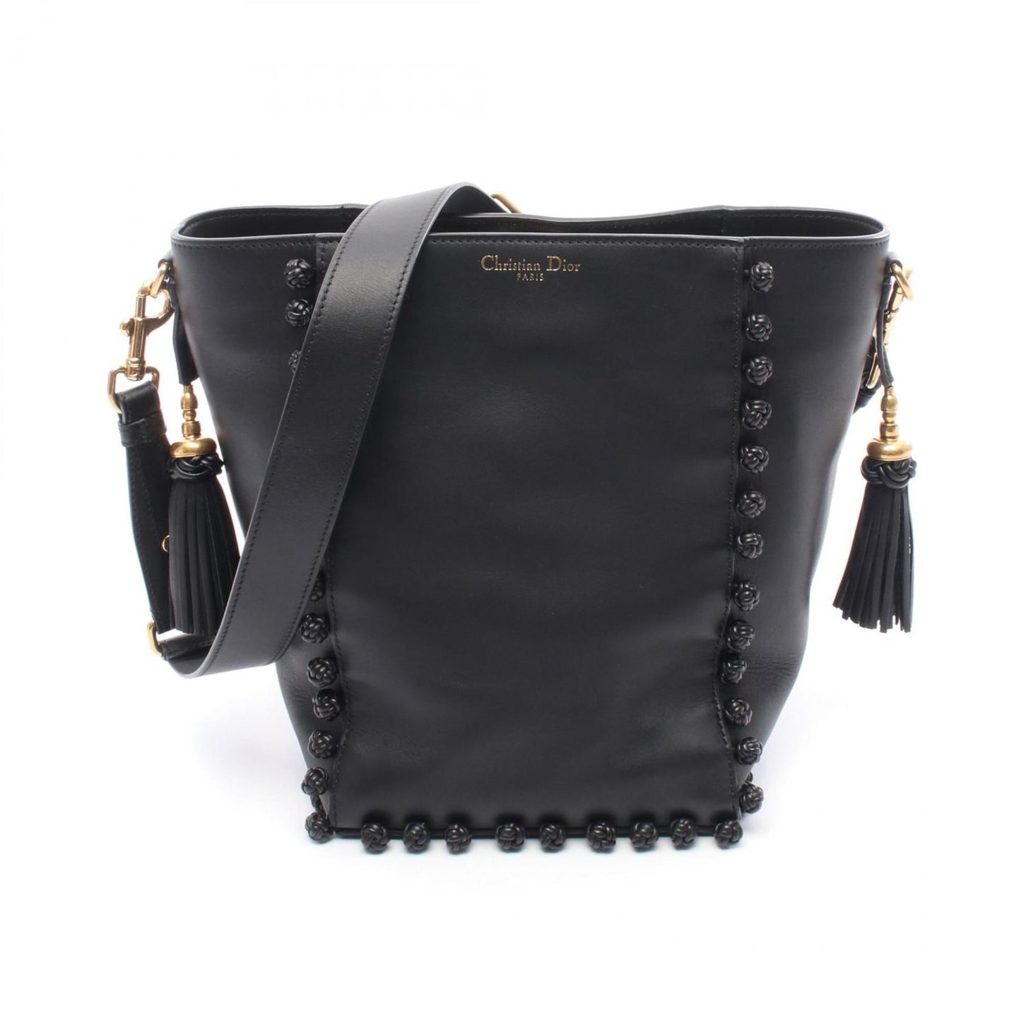 Christian Dior Black Leather Shoulder Bag ()