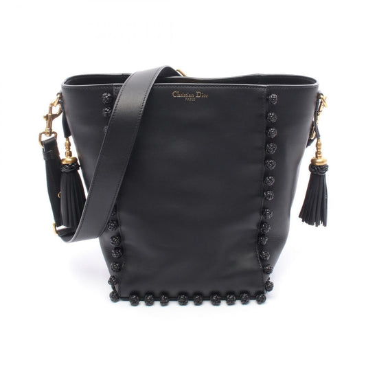 Christian Dior Black Leather Shoulder Bag ()