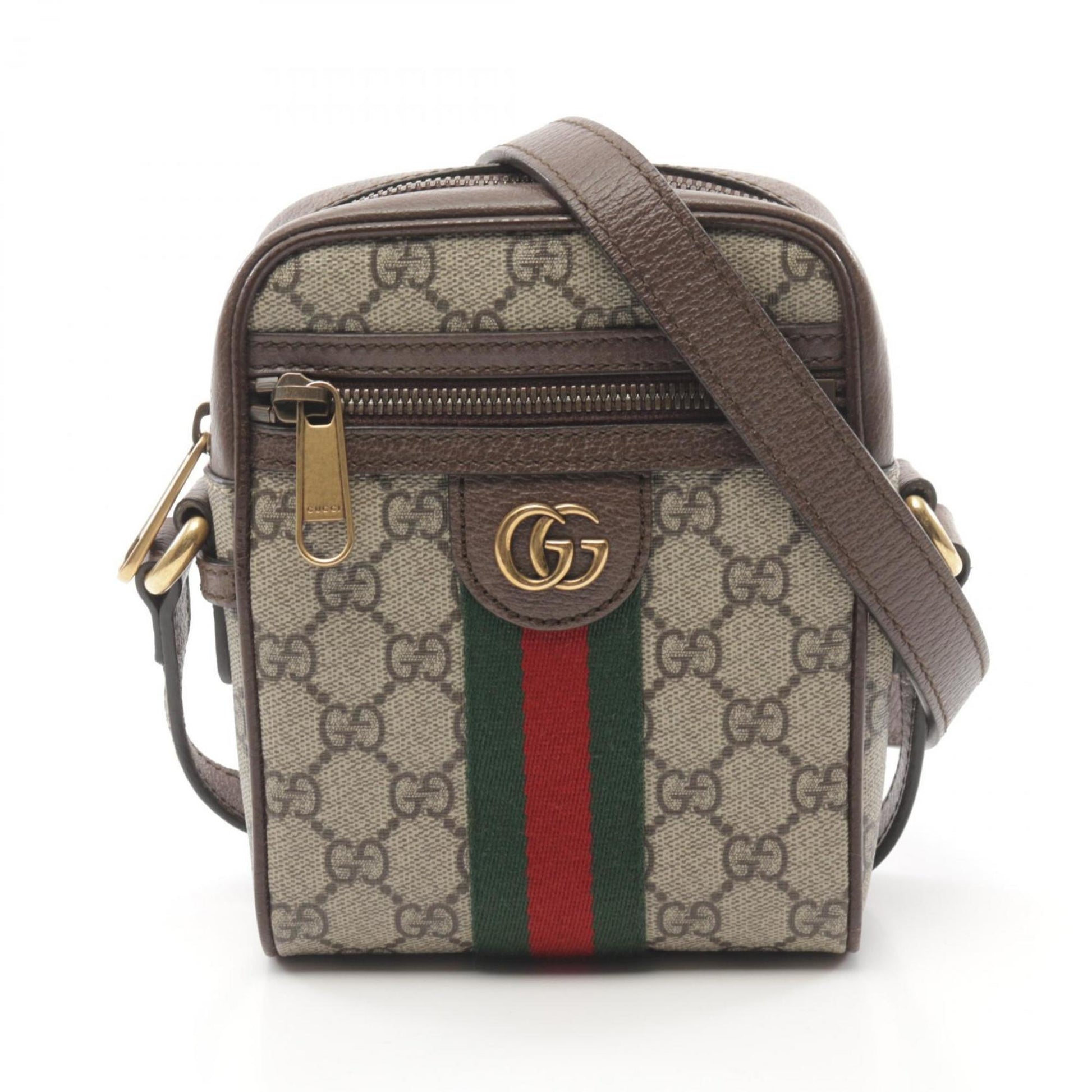 Gucci Leather Canvas Shoulder Bag